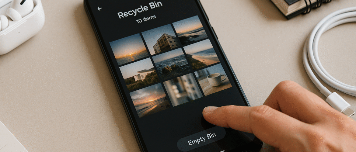 how to clear recycle bin in android