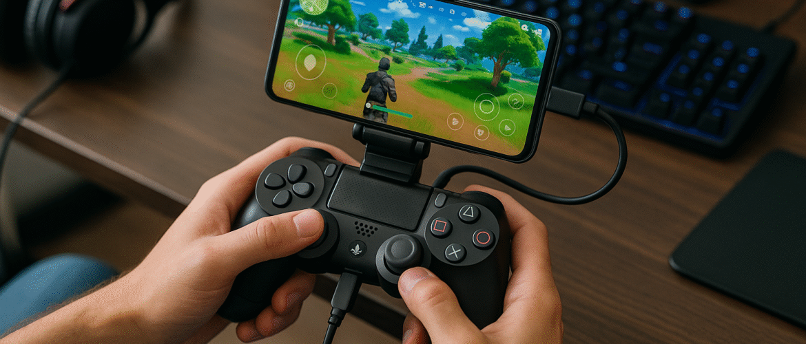 how to hook ps4 controller to phone