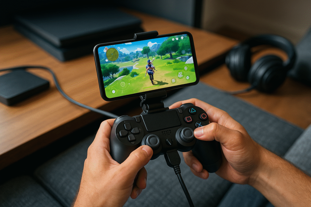 how to hook ps4 controller to phone