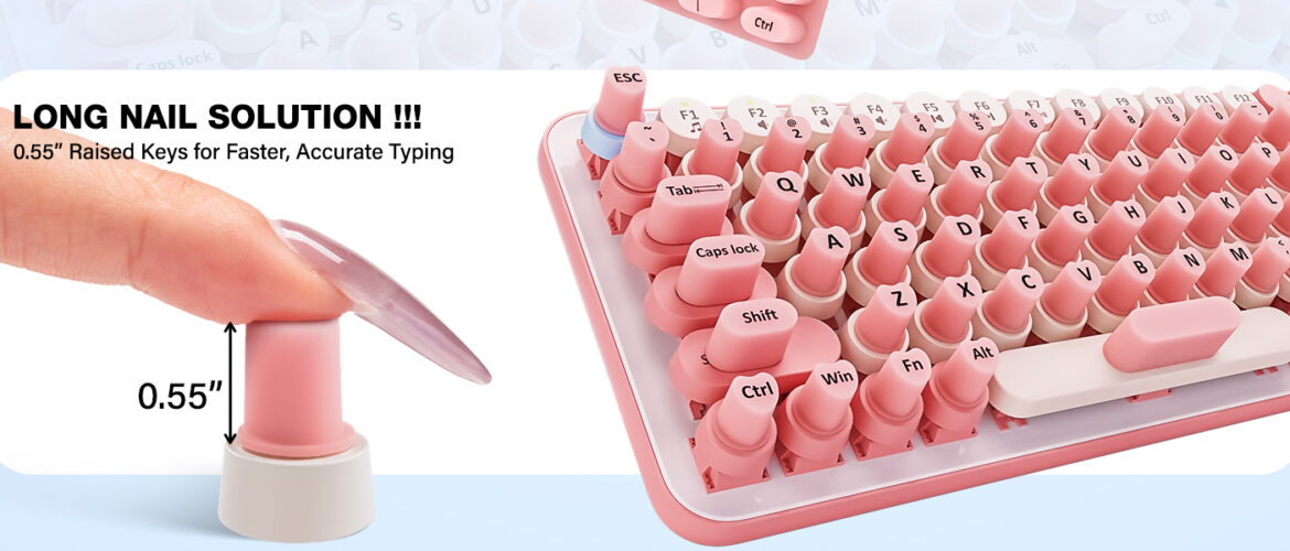 keyboards for long nails