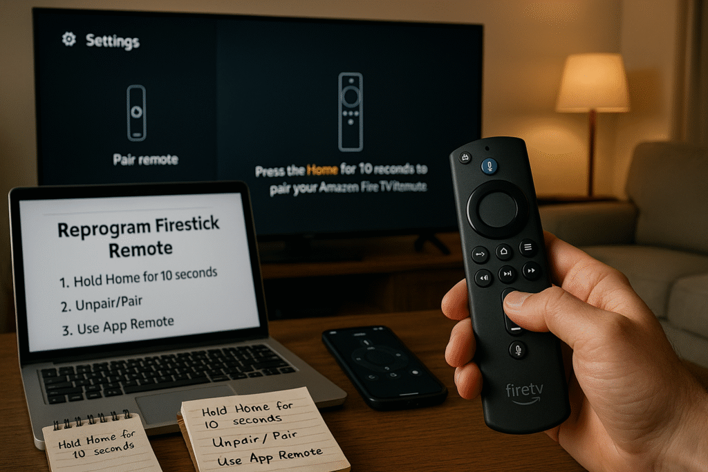 how to reprogram a firestick remote