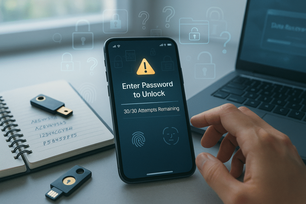 enter password to unlock 30 30 attempts remaining