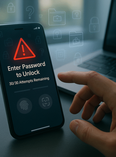 enter password to unlock 30 30 attempts remaining