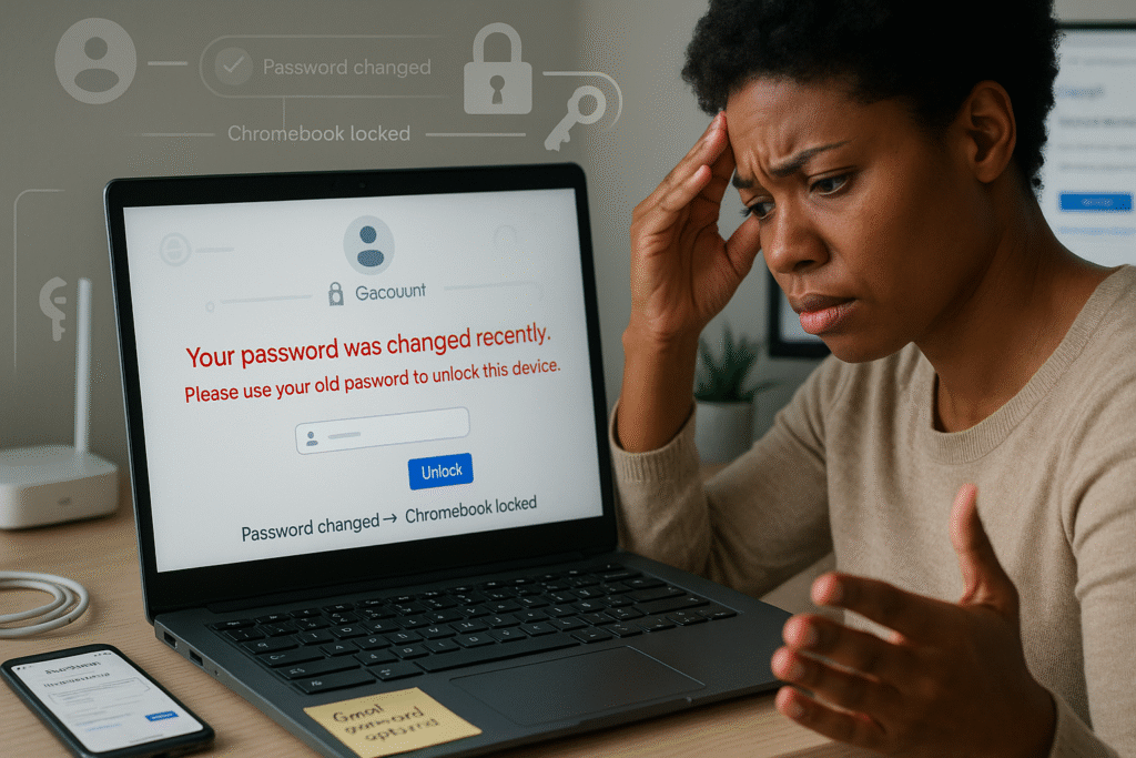 chromebook asking for old password