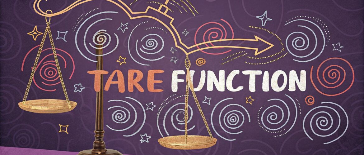 when using the tare function on a balance